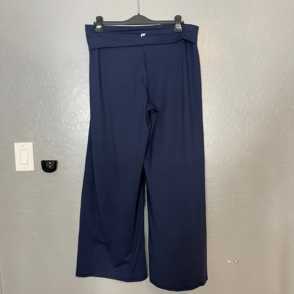 Fabletics High Waisted Foldover Leggings, Blue, XL
